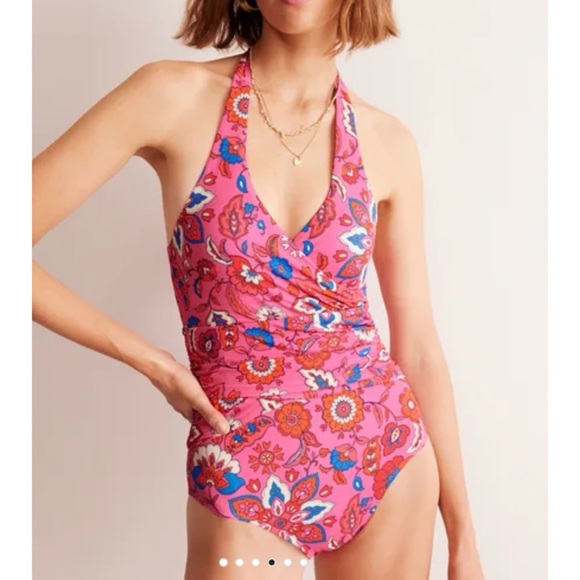 Boden Pink Floral One Piece Swimsuit - Picture 2 of 12